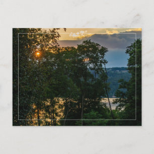 Hudson River Summer Evening W/Border Postcard