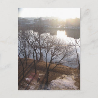 hudson river sunrise postcard