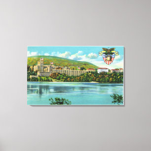 Hudson River View of US Military Academy Canvas Print