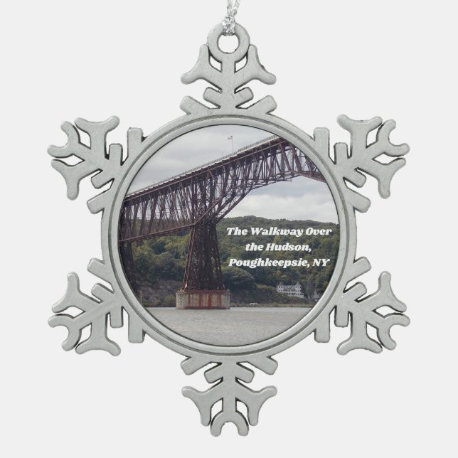 Hudson River Walkway Christmas Ornament (Front)