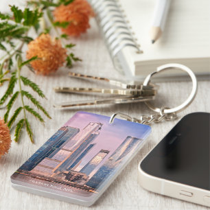 Hudson Yard from Staten Island Ferry NYC Postcard Keychain