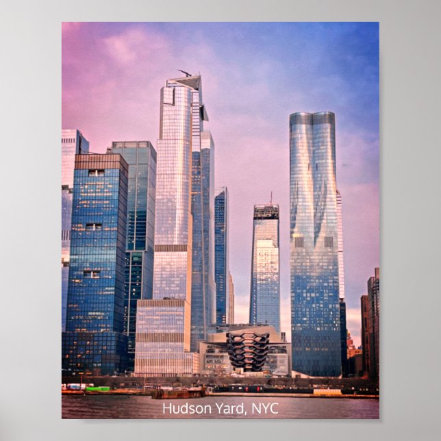 Hudson Yard Manhattan New York Cityscape Poster (Front)