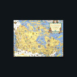 Hudson's Bay Company - Map of Canada Canvas Print<br><div class="desc">"Hudson's Bay Company : Historic trading posts and territories of the Governor and company of Adventurers of England trading into Hudson's Bay. Stanley Turner. Made in Canada. Third revision, ". Map of Canada by Stanley Turner and Hudson's Bay Company from 1969. Showing early landmarks, locations of historical events and people,...</div>