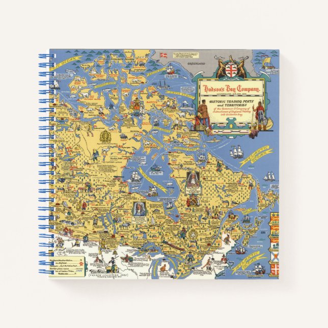 Hudson's Bay Company - Map of Canada Notebook (Front)