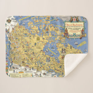 Hudson's Bay Company - Map of Canada Sherpa Blanket