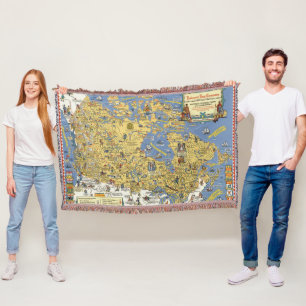 Hudson's Bay Company - Map of Canada Throw Blanket