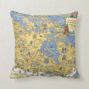 Hudson's Bay Company - Map of Canada Throw Pillow
