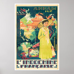 Hue Travel Poster Vietnam Art Vietnamese PrintA