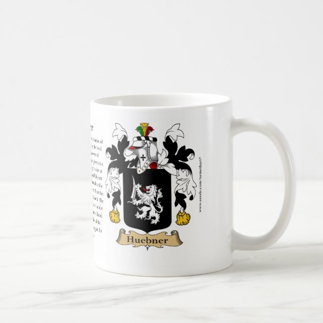Huebner, the Origin, the Meaning and the Crest Coffee Mug (Right)