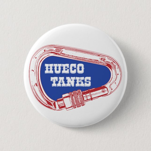 Hueco Tanks Carabiner 2 Inch Round Button (Front)
