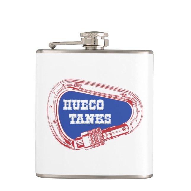 Hueco Tanks Carabiner Hip Flask (Front)