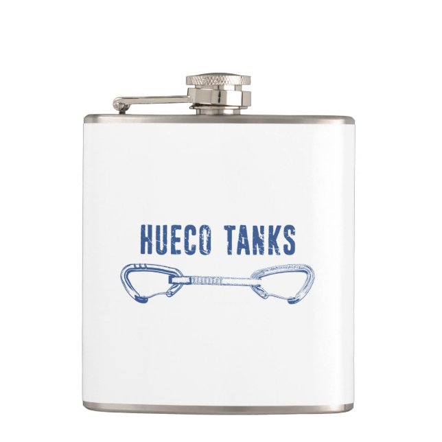 Hueco Tanks Climbing Quickdraw Hip Flask (Front)