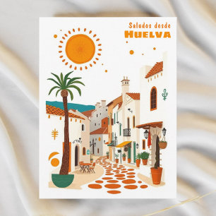 Huelva Spain mediterranean white town Postcard