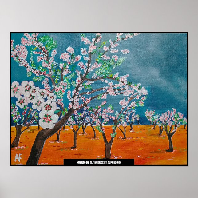 Huerto de Almendros Painting by Alfred Fox Poster (Front)
