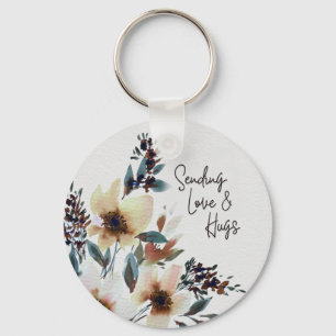 Hues of Love - Watercolor Hugs  Keychain