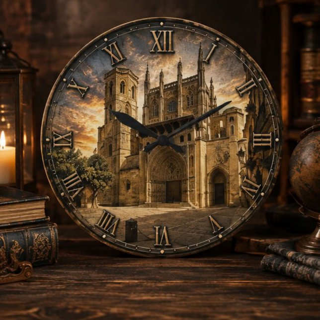 Huesca Cathedral Gothic Architecture  Large Clock (Creator Uploaded)