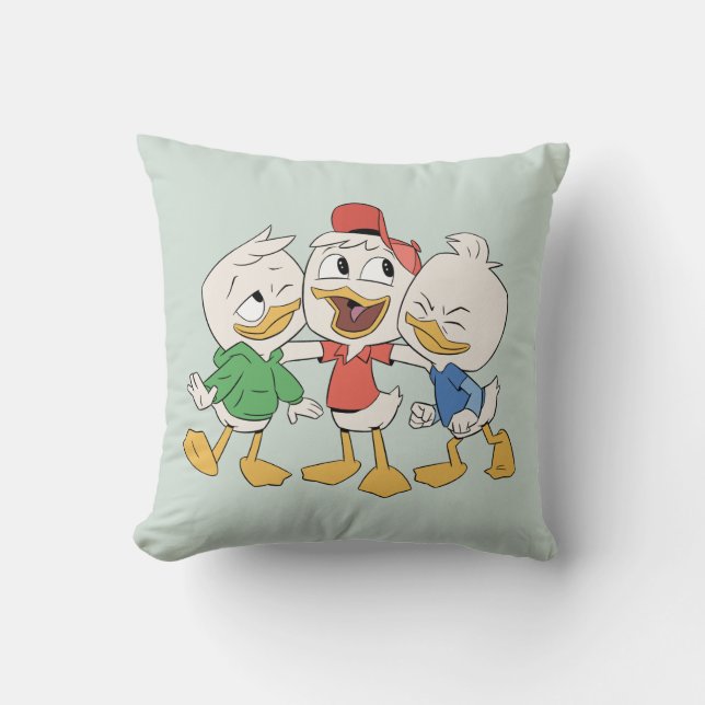 Huey, Dewey & Louie Throw Pillow (Front)