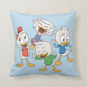 Huey, Dewey, Louie & Webby Throw Pillow