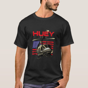 Huey Military Helicopter Airplane T-Shirt