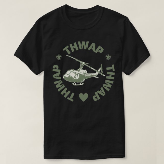Huey UH1 Best Helicopter Ever T-Shirt (Design Front)