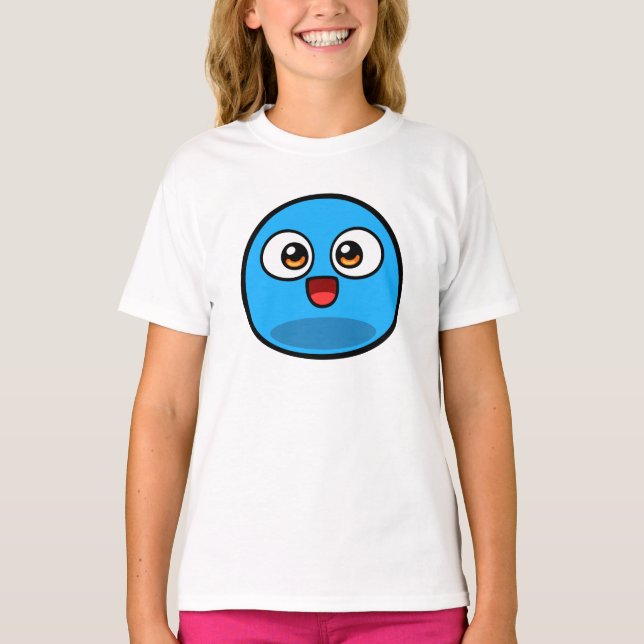 Huez la douille Reglan 3/4 T-shirt pour des filles (Devant)