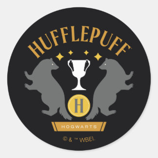 HUFFLEPUFF™ Badger and Cup House Pride Graphic Classic Round Sticker