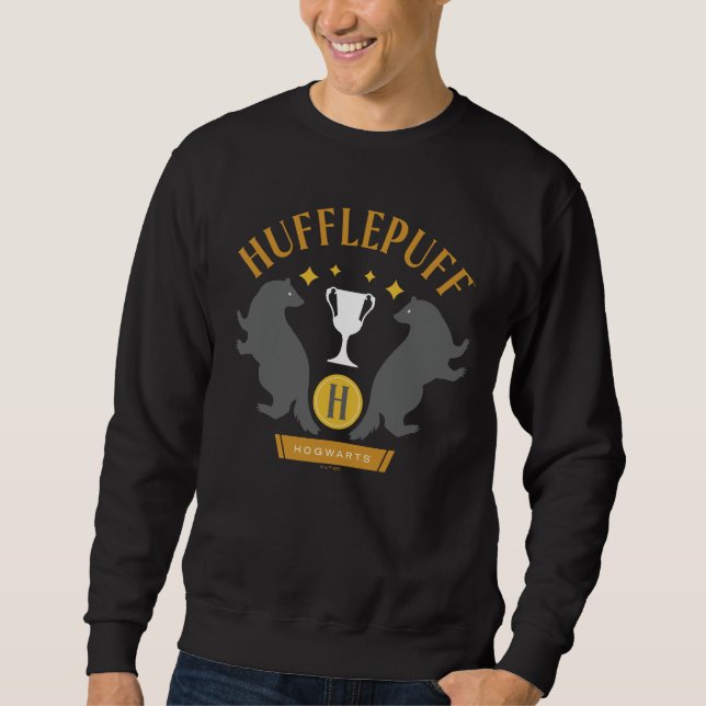 HUFFLEPUFF™ Badger and Cup House Pride Graphic Sweatshirt (Front)