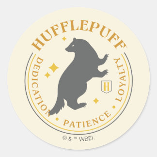 HUFFLEPUFF™ Badger House Pride Badge Classic Round Sticker