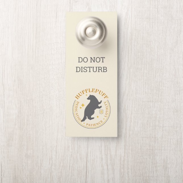 HUFFLEPUFF™ Badger House Pride Badge Door Hanger (On Knob)