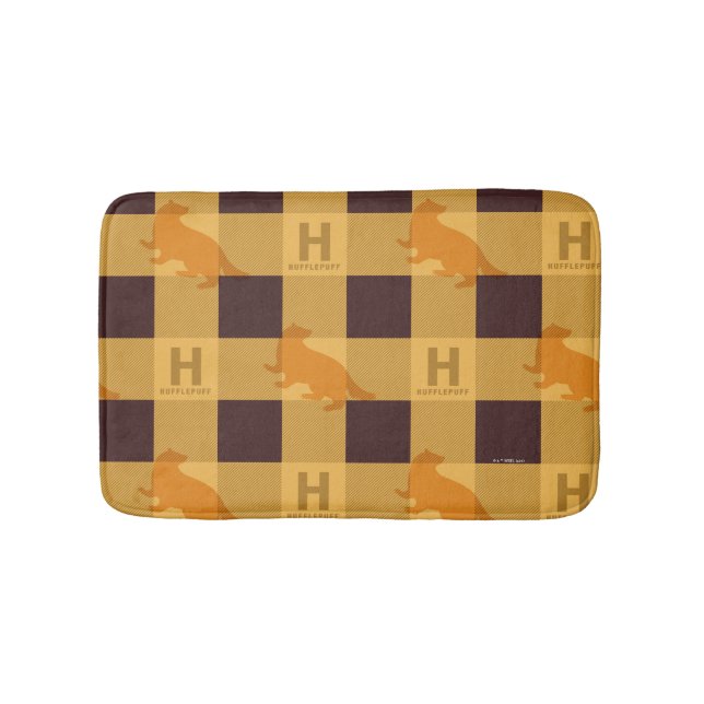 HUFFLEPUFF™ Check Plaid Pattern Bath Mat (Front)