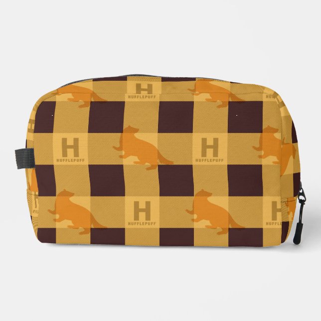 HUFFLEPUFF™ Check Plaid Pattern Dopp Kit (Front)