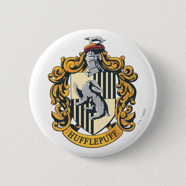 Hufflepuff Crest 2 Inch Round Button (Front)