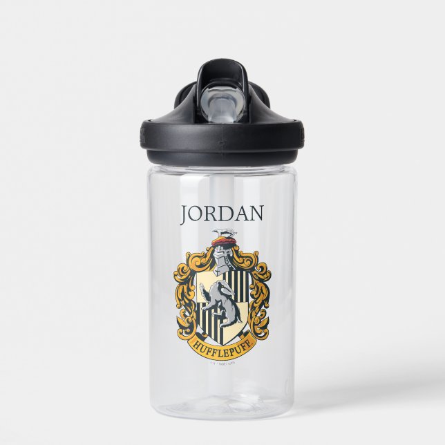 Hufflepuff Crest | Add Your Name Water Bottle (Front)