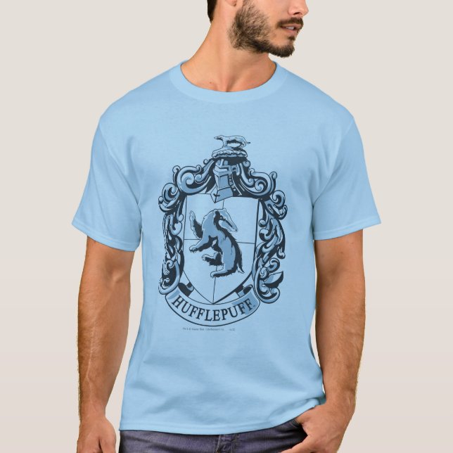 Hufflepuff Crest Blue T-Shirt (Front)