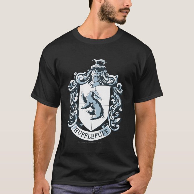 Hufflepuff Crest Blue T-Shirt (Front)
