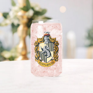 Hufflepuff Crest Can Glass