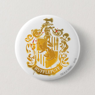 Hufflepuff Crest - Splattered 2 Inch Round Button