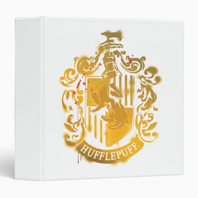 Hufflepuff Crest - Splattered Binder (Front/Spine)