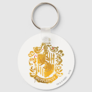 Hufflepuff Crest - Splattered Keychain