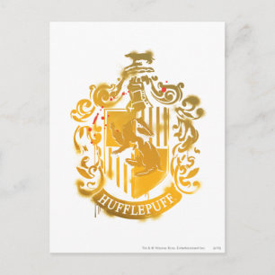 Hufflepuff Crest - Splattered Postcard