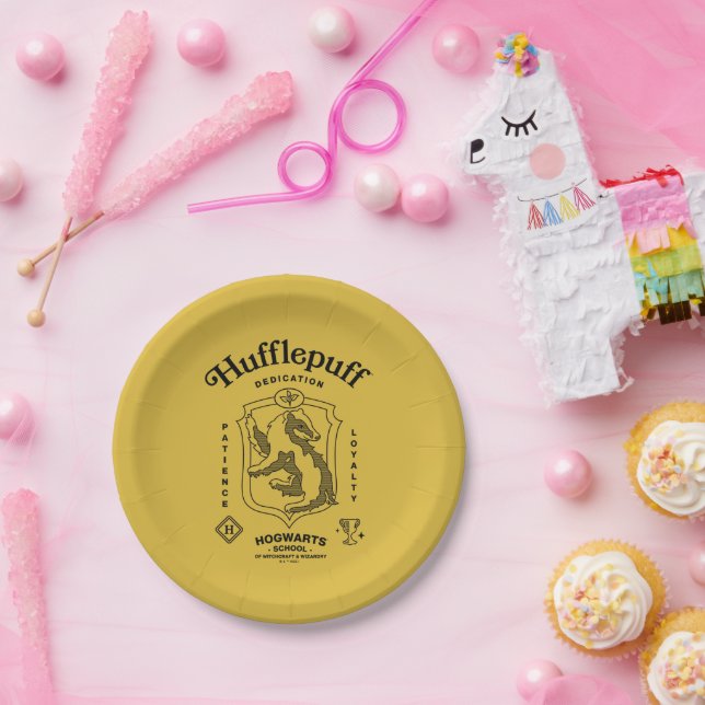 HUFFLEPUFF™ Dedication Patience Loyalty Crest Paper Plate (Party)