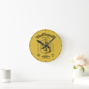 HUFFLEPUFF™ Dedication Patience Loyalty Crest Round Clock