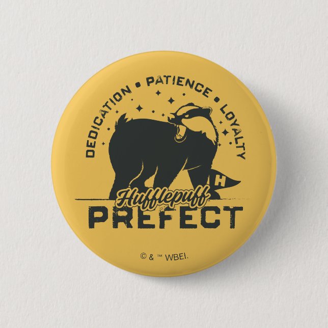 HUFFLEPUFF™ Prefect Badge 2 Inch Round Button (Front)
