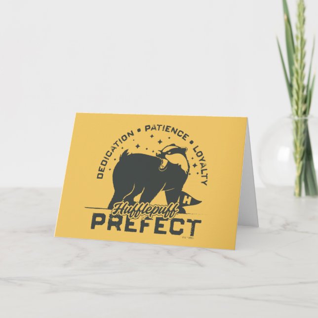 HUFFLEPUFF™ Prefect Badge Card (Front)