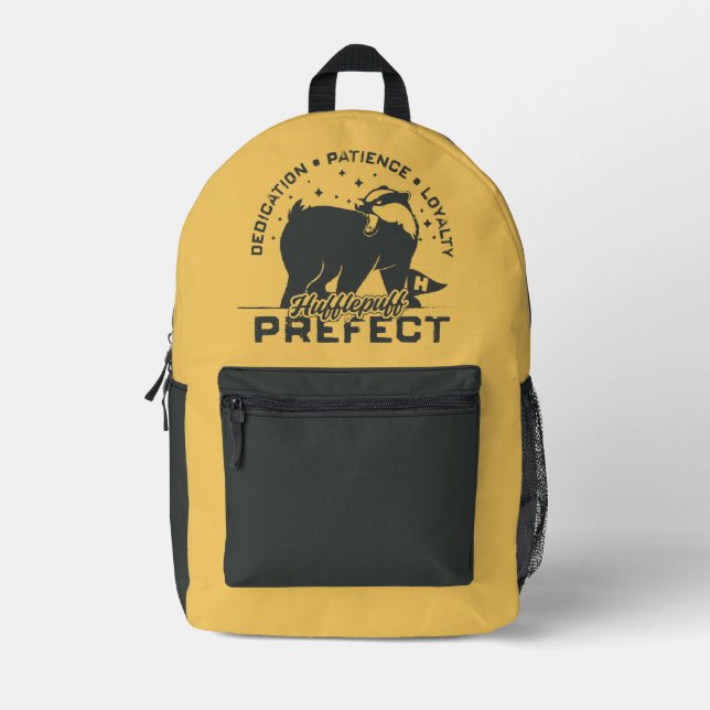 HUFFLEPUFF™ Prefect Badge Printed Backpack (Front)