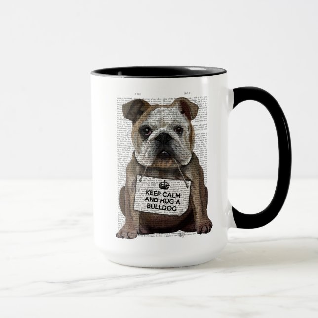 Hug a Bulldog Mug (Right)
