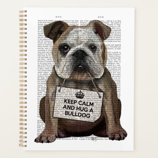 Hug a Bulldog Planner (Front)