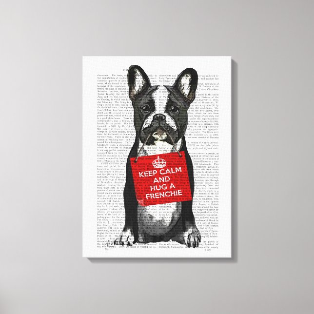Hug a Frenchie Canvas Print (Front)