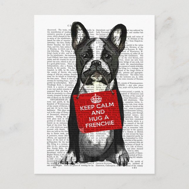 Hug a Frenchie Postcard (Front)
