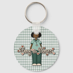 Hug a Friendly Smiling Nurse Keychain